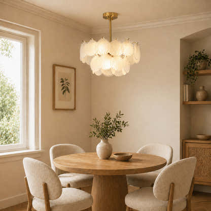 Marivelle Luxury Shell Glass Chandelier
