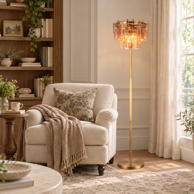Cirelle Crystal Rectangular Table Lamp 63"H