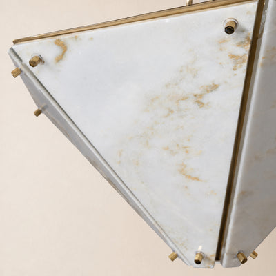 Pietra White Marble Hexagonal Lantern Pendant 15.7"D