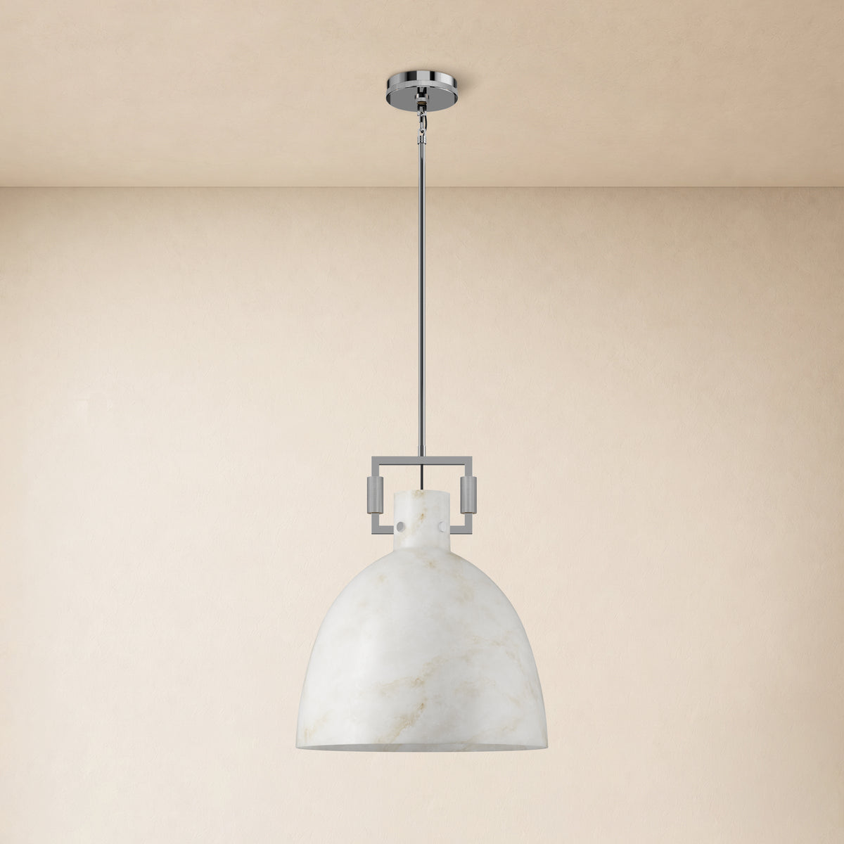 Lioren Resin Dome Pendant Light 18"D