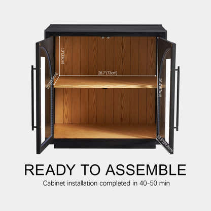 Alvar Arched 126″ Oak Media Console(Set of 4)