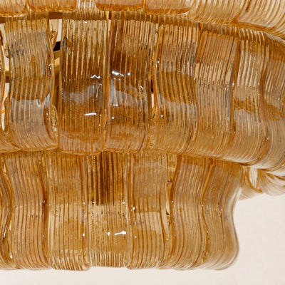 Ondalia Tiered Glass Custom Rectangular Chandelier 65"W