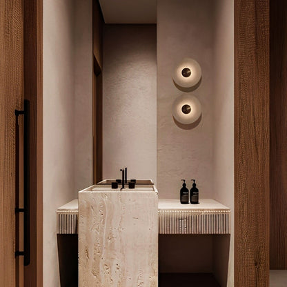 Miles Alabaster Wall Lamp 8"D