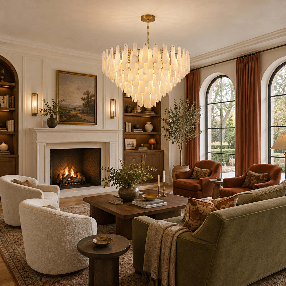 Caldera Alabaster Custom Round Chandelier