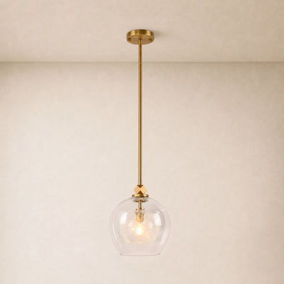 Aurevin Clear Glass Globe Pendant 9.8"D