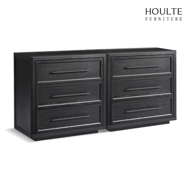 Alvar 64″ Oak 6-Drawer Chest(Set of 2)