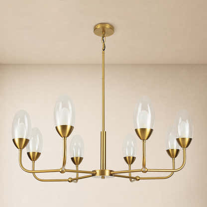Cressa Oval Glass Round Chandelier 37"D