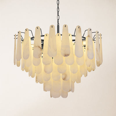 Caldera Alabaster Round Chandelier 32"