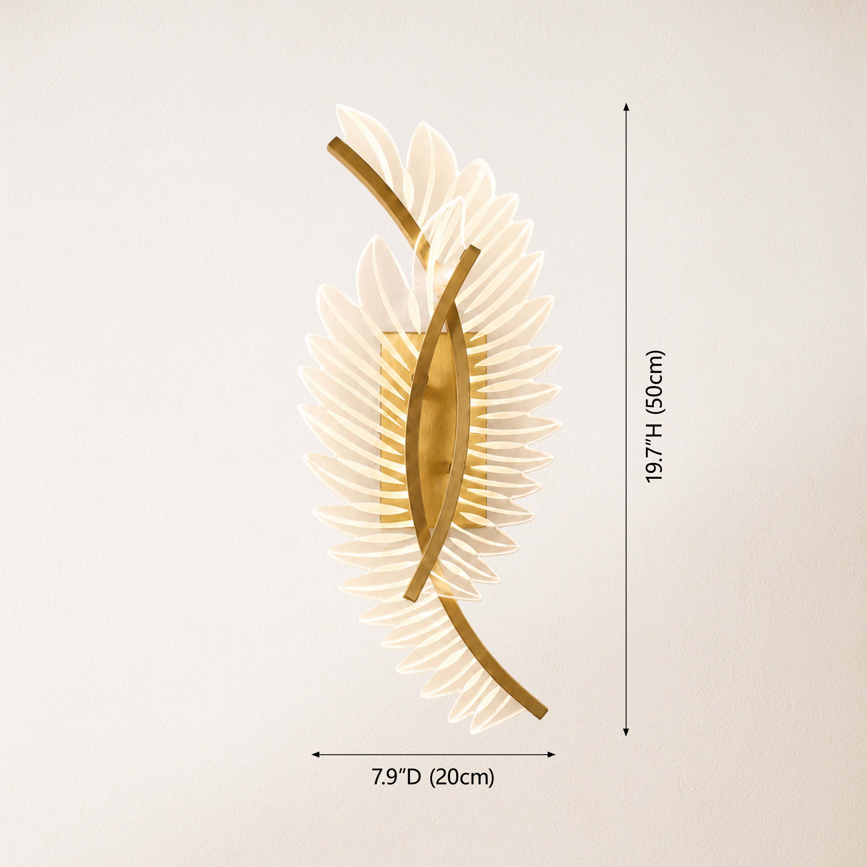 Pennata Acrylic Wing Wall Sconce