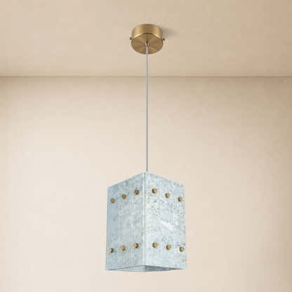 Pietra Blue Marble Box Pendant 6.6"W