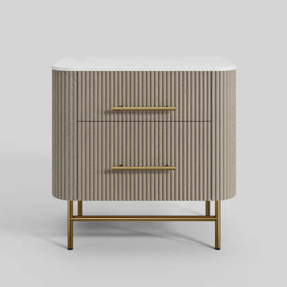 Ewan Sintered Stone Nightstand 26"W