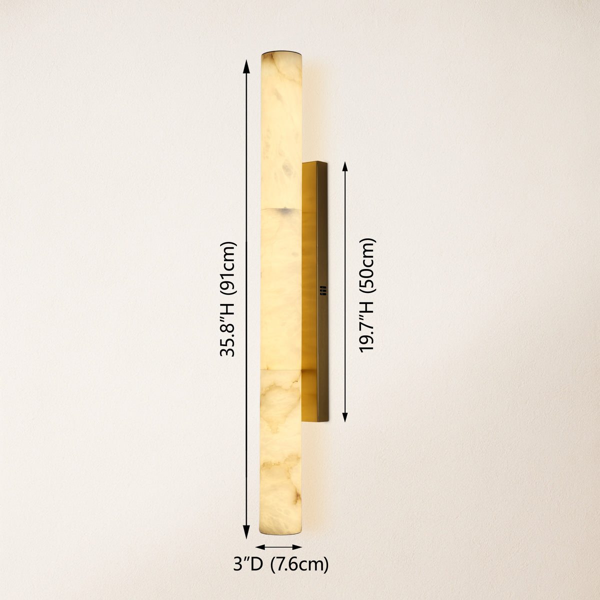 Sylvia Palladian Alabaster Wall Sconce 36"H