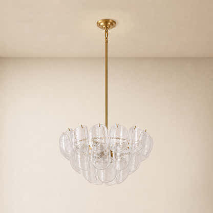 Aurevale Glass Disc Round Chandelier 22"D