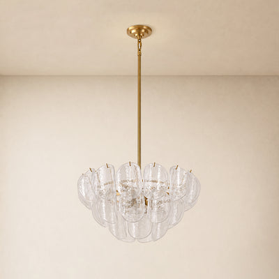Aurevale Glass Disc Round Chandelier 22"D