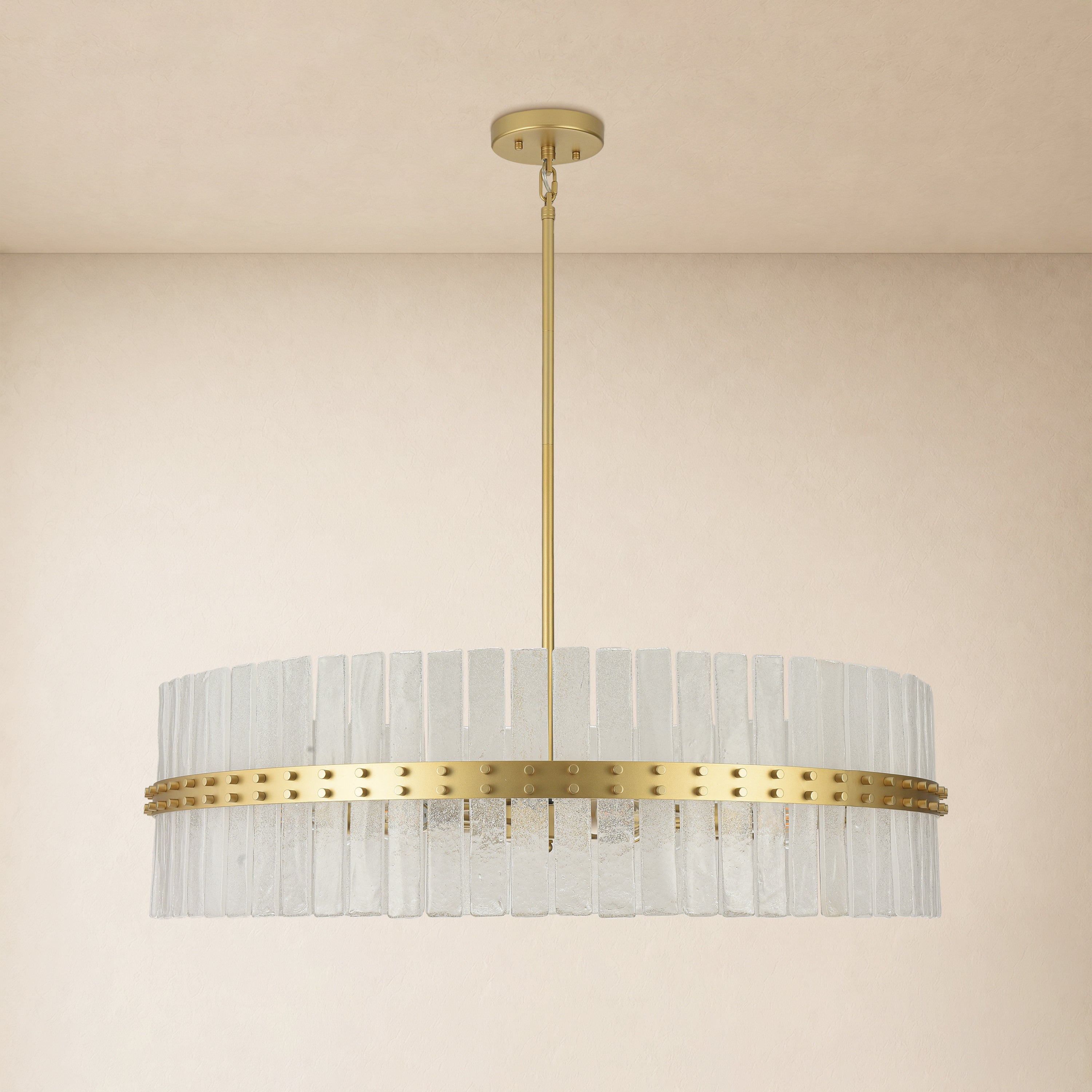 Mariselle Bubble Glass Round Chandelier 40"D