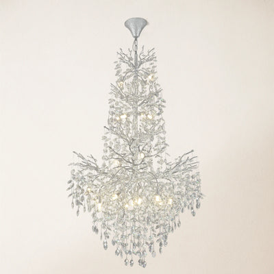 Frostleaf Crystal Cascade Grand Staircase Chandelier 61"H