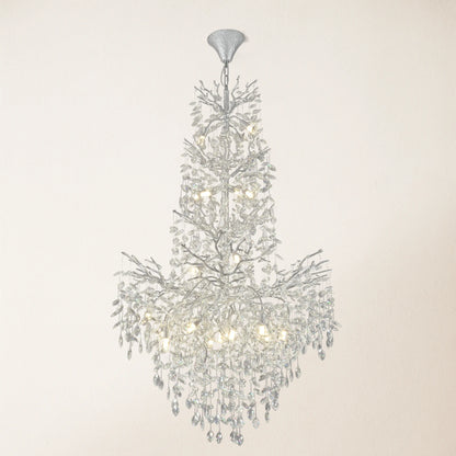 Frostleaf Crystal Cascade Grand Staircase Chandelier 61"H