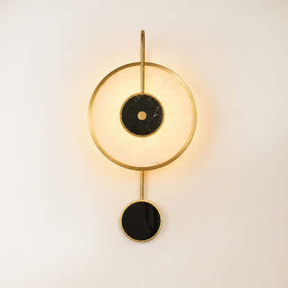 Nyxora Marble Disc Wall Sconce