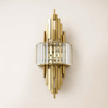Solvoria Crystal Stepped Column Wall Sconce