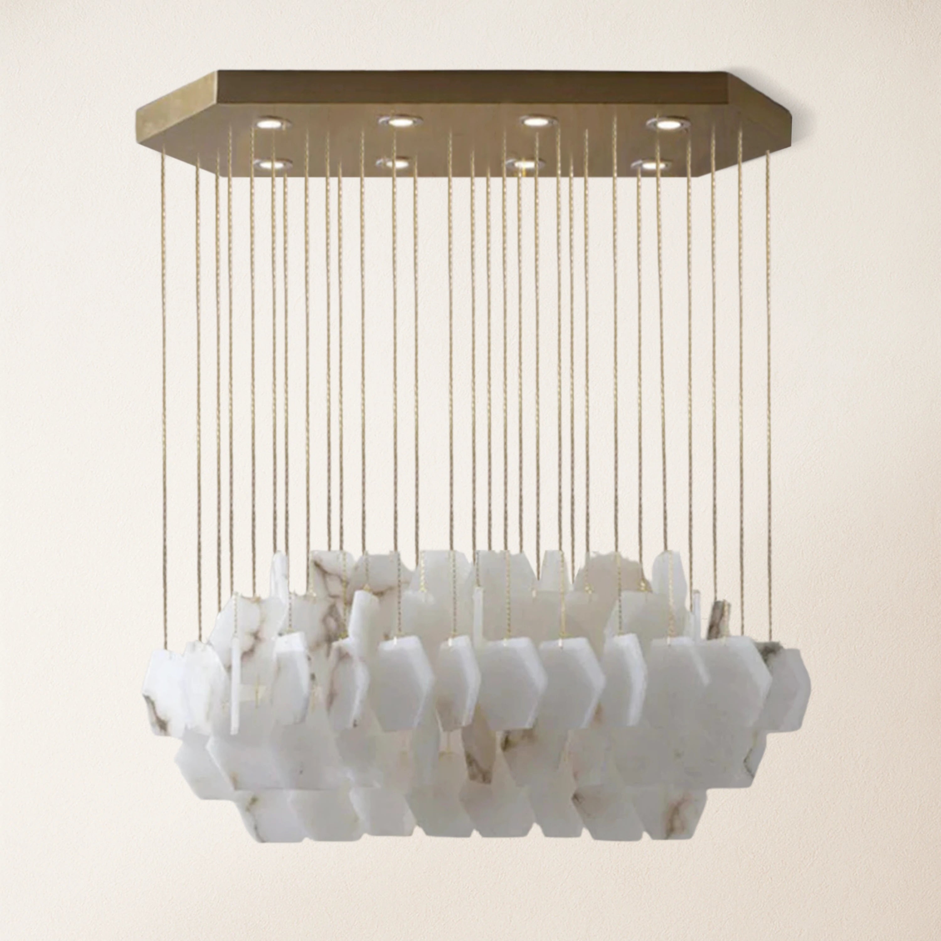 Talan Natural Alabaster Modern Chandelier 32''W
