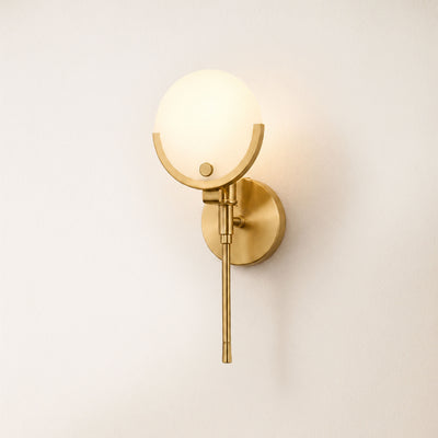 Alabaster Ava Brass Wall Lamp