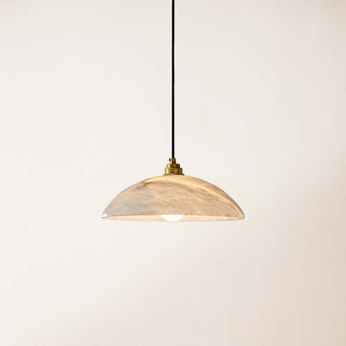 Dadaly Alabaster Modern Small Art Pendant 12"D