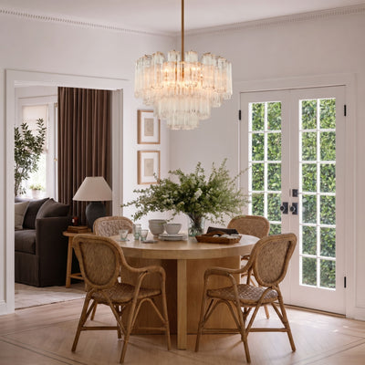 Dawel Glass Round Chandelier 24"D
