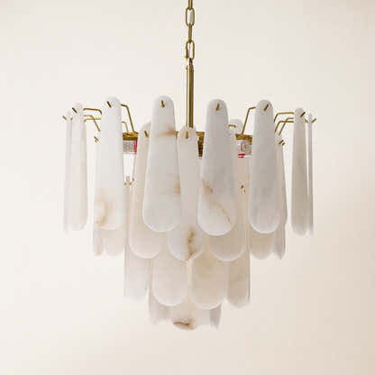 Caldera Alabaster Round Chandelier 22"