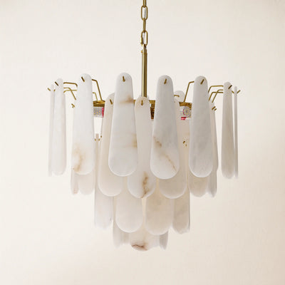 Caldera Alabaster Round Chandelier 22"