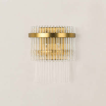 Virellune Glass Rod Half-Round Wall Sconce 9"W
