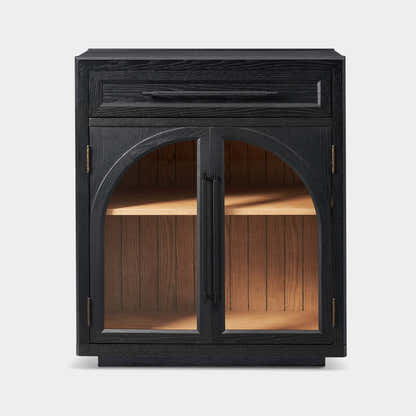 Alvar Arched 32" Oak Storage Cabinet with Drawers