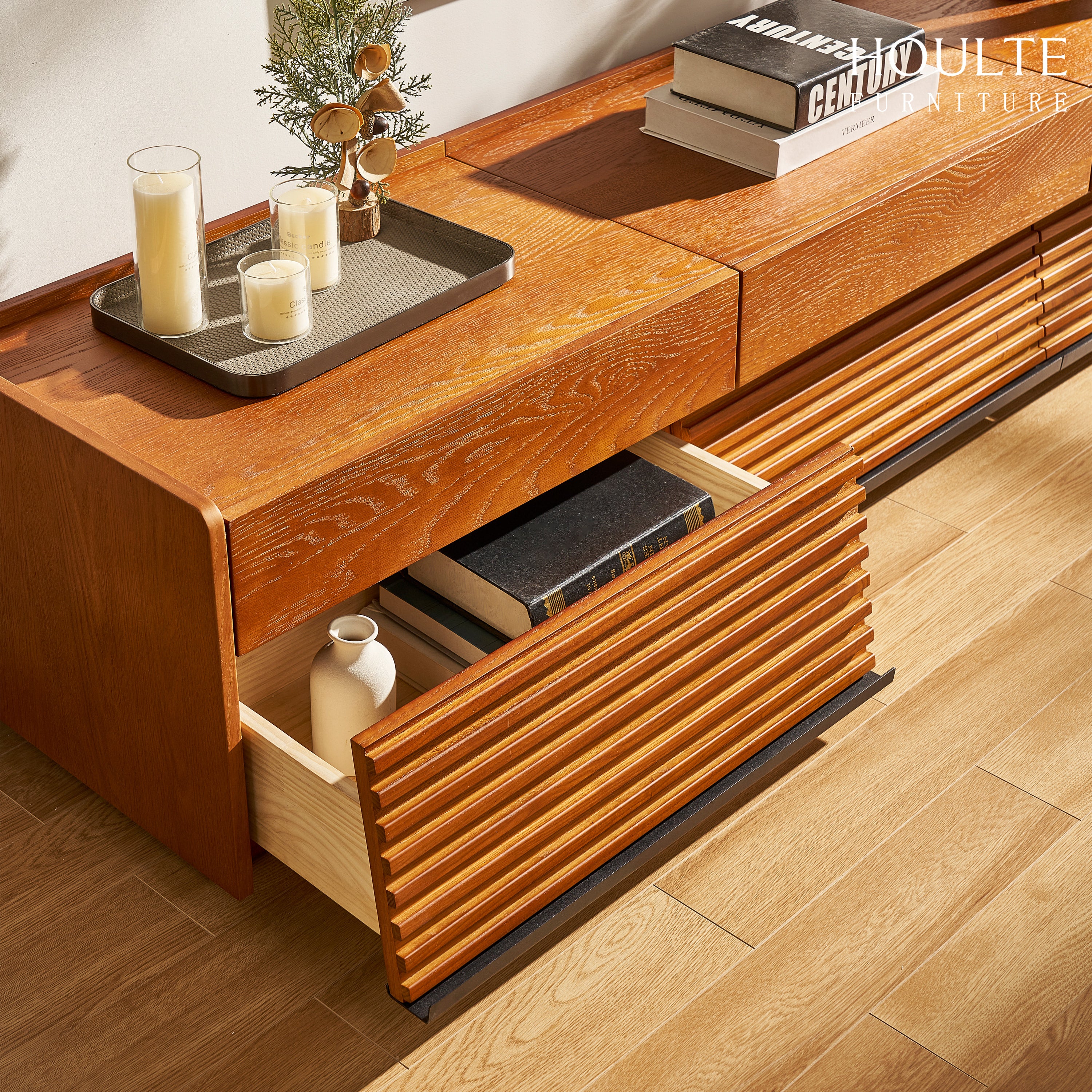 Devon Oak Media Console  70.8"