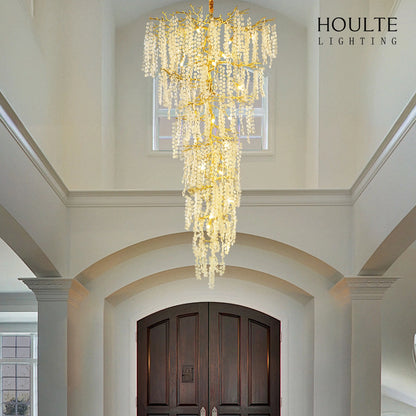 Shiro Noda Crystal Tree Branch Round Chandelier 95"