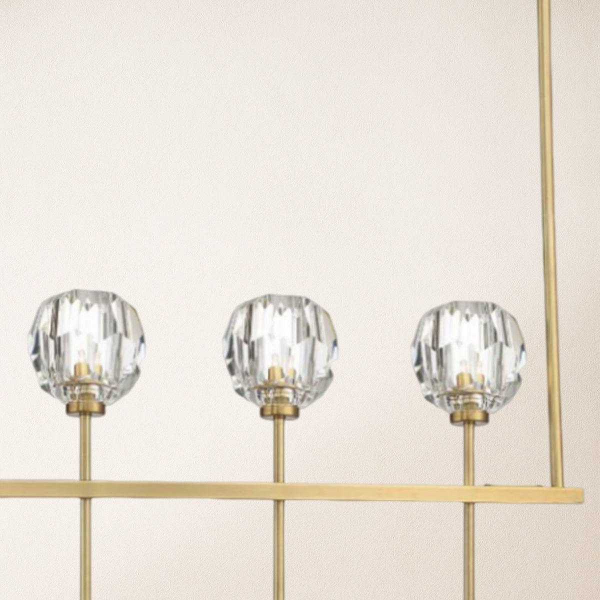 Parisian Crystal Linear Chandelier 46"L