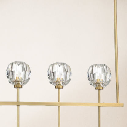 Parisian Crystal Linear Chandelier 46"L