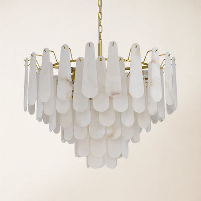 Caldera Alabaster Round Chandelier 32"