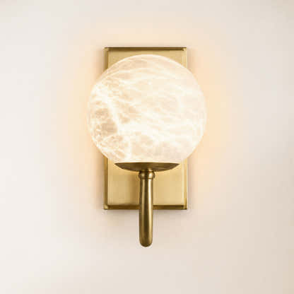 Solara Alabaster Globe Wall Sconce