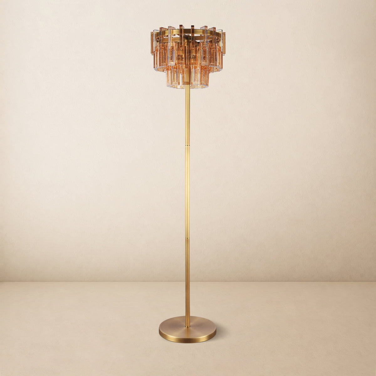 Cirelle Crystal Rectangular Table Lamp 63"H 