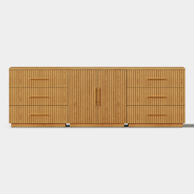 Holt Oak Modular Media Console (Set of 3)