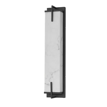 Resin Rectangular Waterproof LED Black Modern Outdoor Sconce Lighting