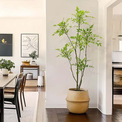 Faux Nandina Tree 71"H