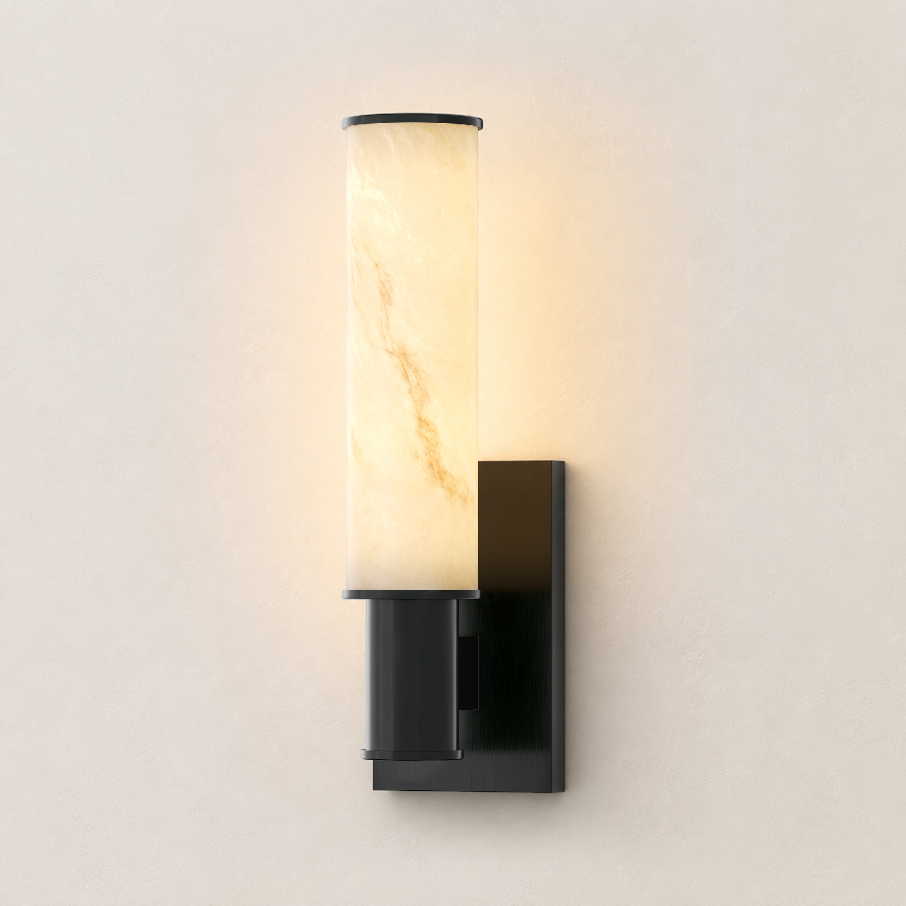 Nuvarelle Resin Single Cylinder Wall Sconce 14.2"H