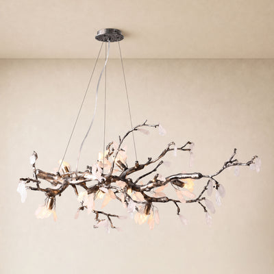Arboris Rose Quartz Branch Chandelier 39.3"W