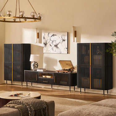 Holton Oak Media Console 80"W