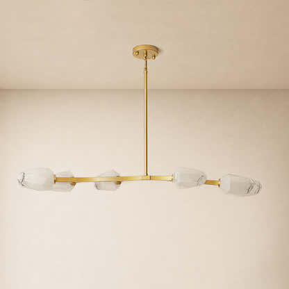 Solenne Cloud Glass Linear Chandelier 40"W