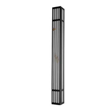 Long Rectangular Waterproof LED Black Modern Outdoor Wall Lamp