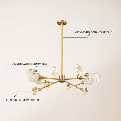 Aurelium Nova Crystal Linear Chandelier