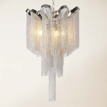Teresa Cadena Chain Tassel Ceiling Light Fixture  16"D