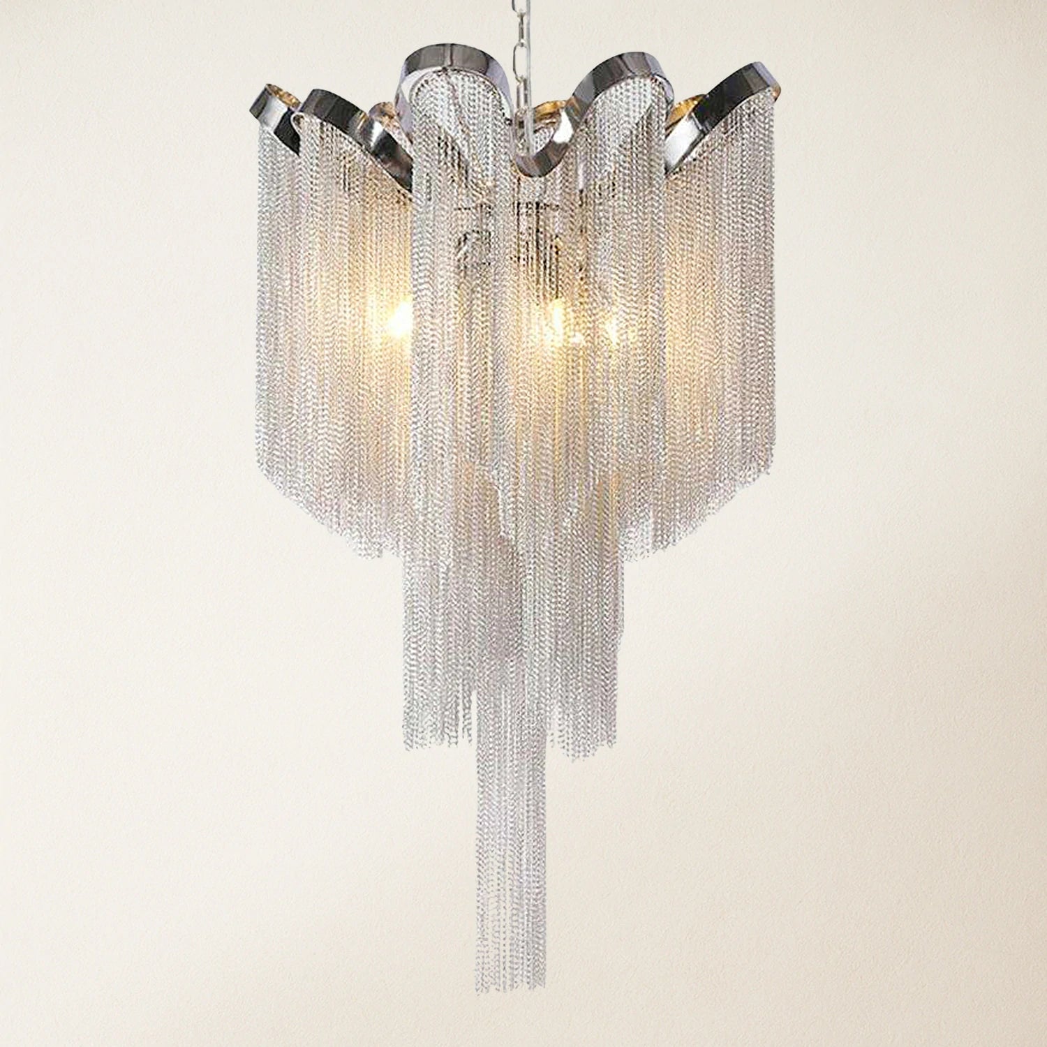 Teresa Cadena Chain Tassel Ceiling Light Fixture  16"D