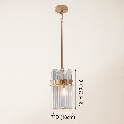 Ruby Crystal Pendant Kitchen Island Light 6.5"W